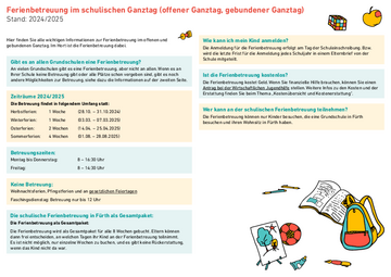 Ganztag - Ferienbetreuung