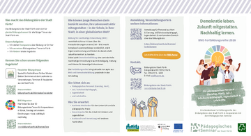 Demokratie leben. Zukunft mitgestalten. Nachhaltig lernen. BNE-Fortbildungsreihe 2026 für pädagogisches Personal (Ganztag, Hort), JaS /Schulsozialpädagogik, Jugendarbeit & Lehrkräfte